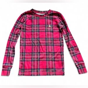 GAP Pink Plaid Long Sleeve Kids Sleep Shirt Size 10